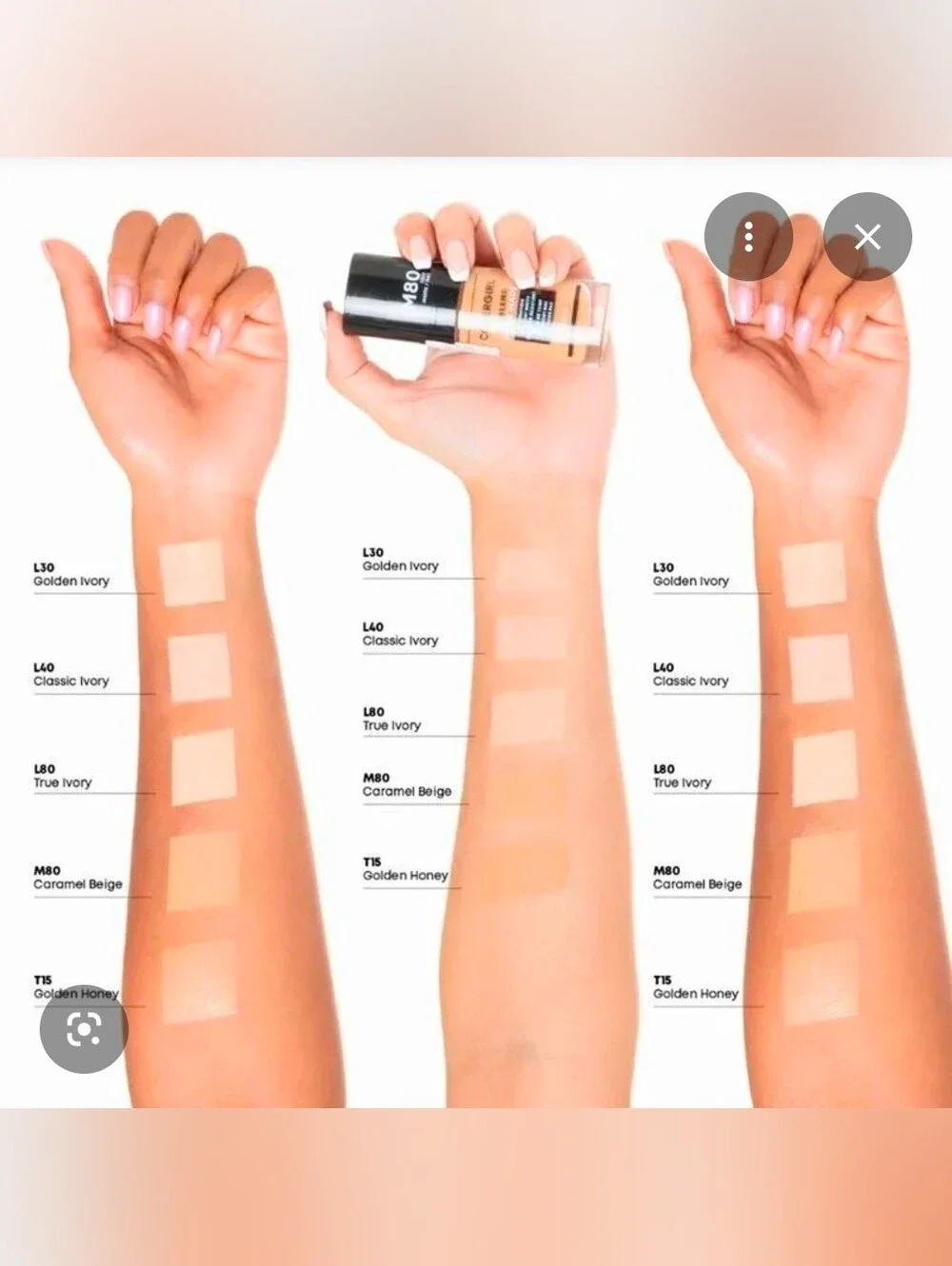 COVERGIRL TruBlend Matte Made Foundation L15 Porcelain (3 Pack) BNIB